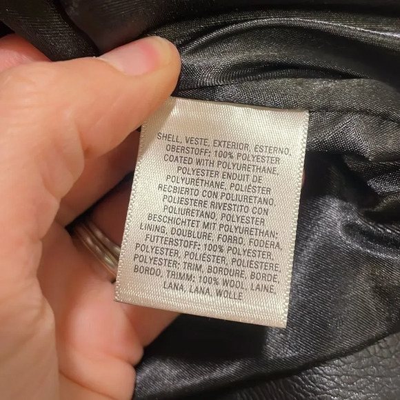 Anthropologie sweater moto faux leather jacket - Picture 7 of 8